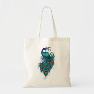 Bolso De Tela Peacock Feathers Peacocks Verde azulados