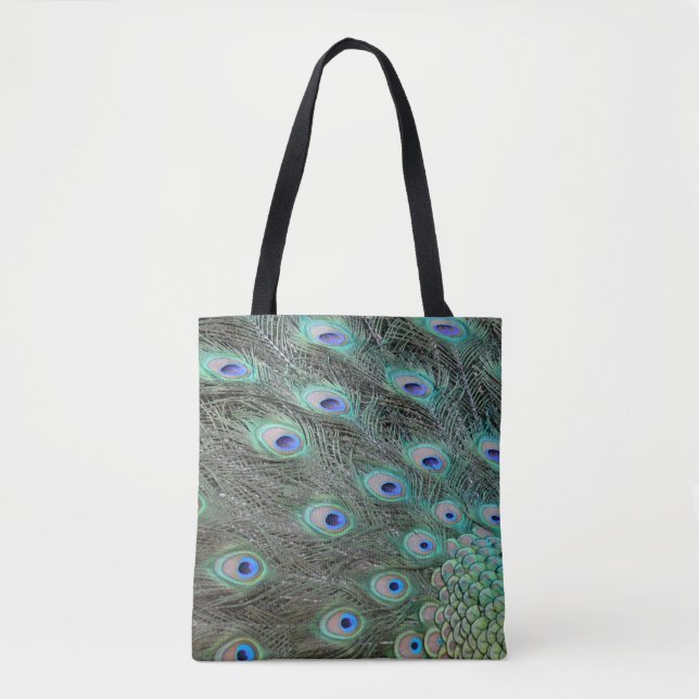 Bolso De Tela Peacock plumas Tote (Anverso)