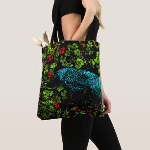 Bolso De Tela Peacock y mariposa de estilo Art Nouveau de los Pa