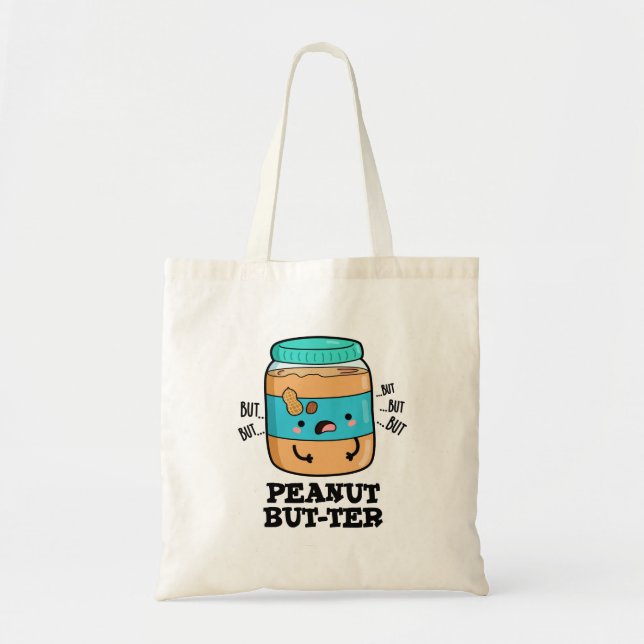 Bolso De Tela Peanus but-ter Funny Food Pun (Frente)