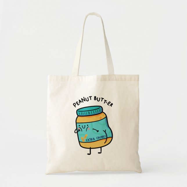 Bolso De Tela Peanut Butt-er Peanut Pun Tote Bag (Frente)