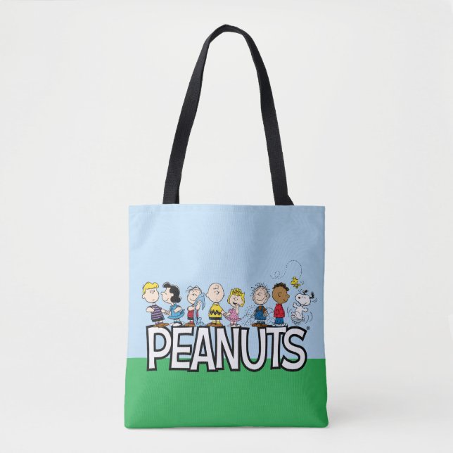 Bolso De Tela Peanuts Gang Group Lineup (Anverso)