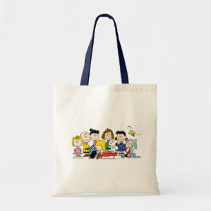 Bolso De Tela Peanuts   La pandilla alrededor del piano