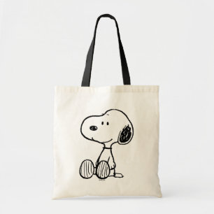 Bolso De Tela PEANUTS   Snoopy on Black White Comics