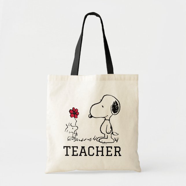 Bolso De Tela PEANUTS | Snoopy & Woodstock Teacher (Frente)
