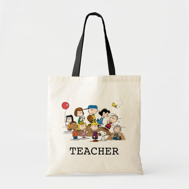 Bolso De Tela Peanuts | The Gang Teacher (Frente)