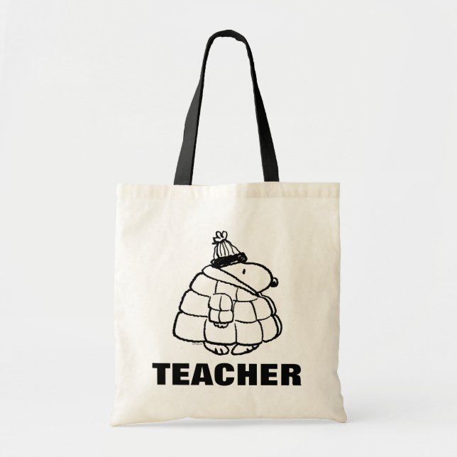 Bolso De Tela Peanuts | Warm & Cozy Teacher (Frente)