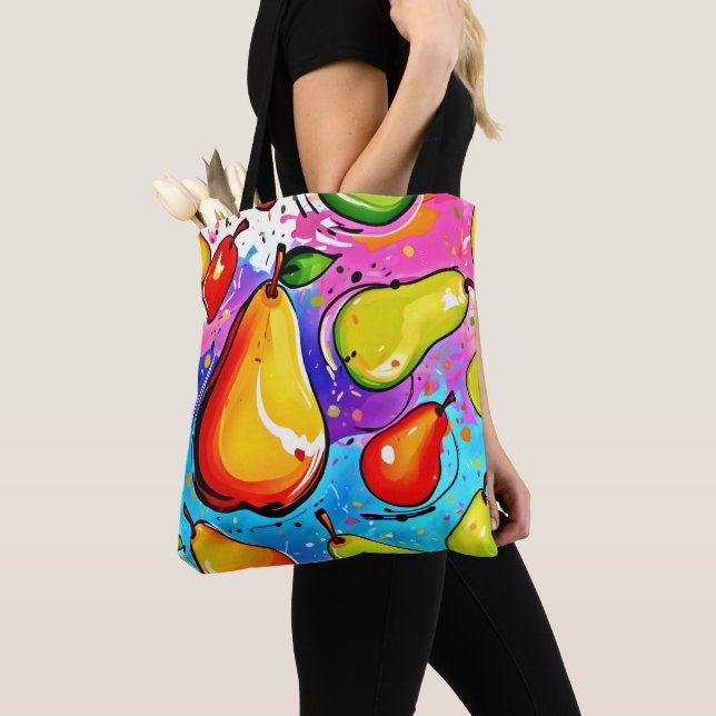Bolso De Tela Pears Pop Art (Detalle)