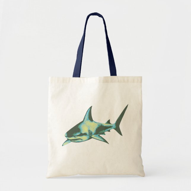 Bolso De Tela peces de tiburón, animales salvajes (Frente)