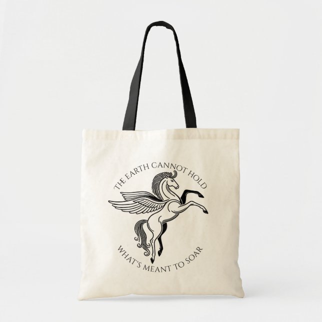 Bolso De Tela Pegasus alado: Mitología griega Inspiradora (Frente)