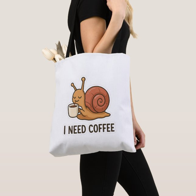 Bolso De Tela Pegatina de café de caracol (Detalle)