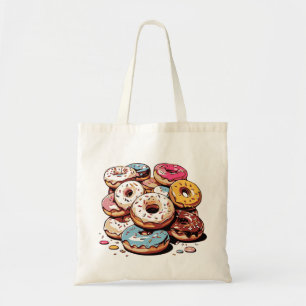 Bolso De Tela Pegatina de donuts transparente