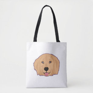 Bolso De Tela Pegatina de Golden Retriever