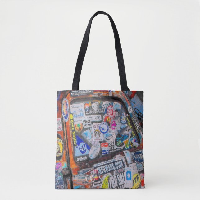 Bolso De Tela Pegatinas (Anverso)