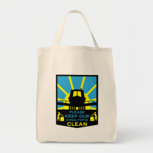Bolso De Tela Pegatinas Y Rótulos De Barcos Cercanos