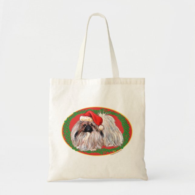 Bolso De Tela Pekingese en Invierno (Frente)