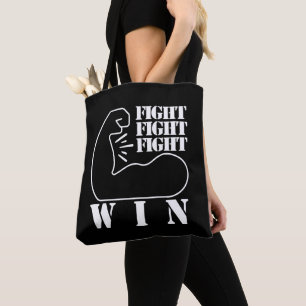 Bolso De Tela Pelear, luchar, luchar, ganar