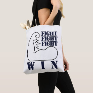 Bolso De Tela Pelear, luchar, luchar, ganar