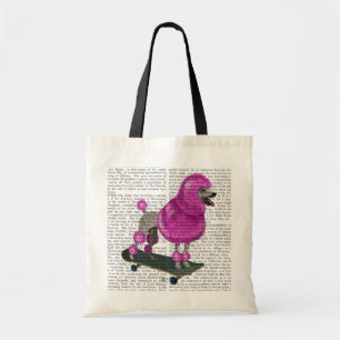 Bolso De Tela Pelele rosa y patineta
