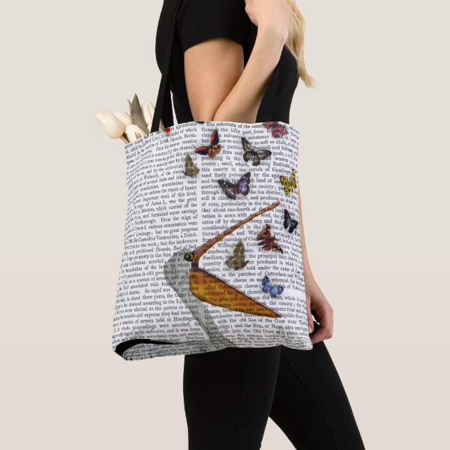 Bolso De Tela Pelican & Butterflies (Detalle)