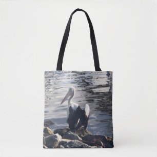 Bolso De Tela Pelícano Blanco