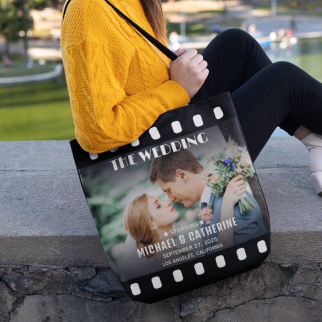 Bolso De Tela Película Poster Tira de película Boda blanco y neg (Subido por el creador)