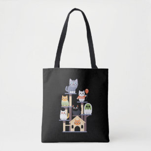 Bolso De Tela Películas de terror de gatos divertidos Gatos lind