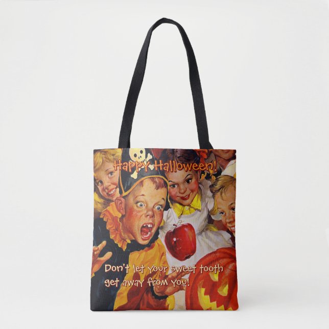 Bolso De Tela Peligros de reducción de Apple | Dulce | Halloween (Anverso)