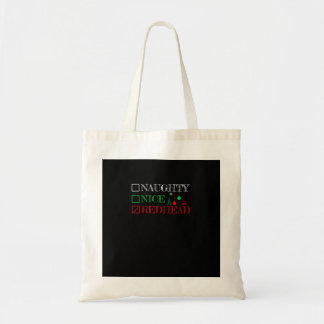 Bolso De Tela Pelirroja Divertida Navidad Traviesa Graciosa Fies