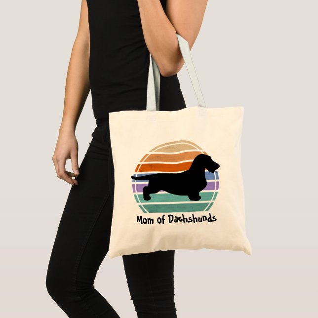 Bolso De Tela Pelo duro de Dachshund - Silhouette 1 (Anverso (producto))
