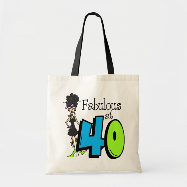 Bolso De Tela Pelo negro fabuloso en el cumpleaños 40 (Frente)