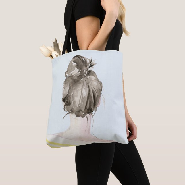 Bolso De Tela Pelo pardo arriba Knot Bun (Detalle)