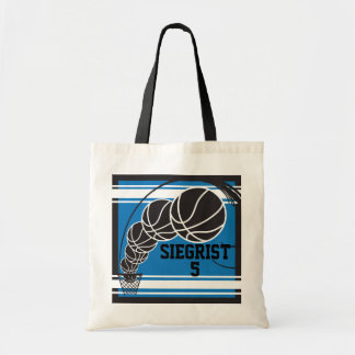 Bolso De Tela pelota de baloncesto azul