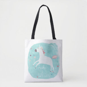 Bolso De Tela Pelotón mágico del unicornio - haga un deseo