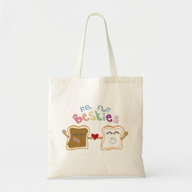 Bolso De Tela pelusa de la mantequilla de cacahuete de los (Frente)