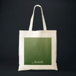 Bolso De Tela Pena verde personalizada<br><div class="desc">Pena verde personalizada</div>