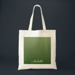 Bolso De Tela Pena verde personalizada<br><div class="desc">Pena verde personalizada</div>