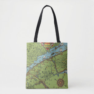 Bolso De Tela Península de Gaspe, mapa de Canadá