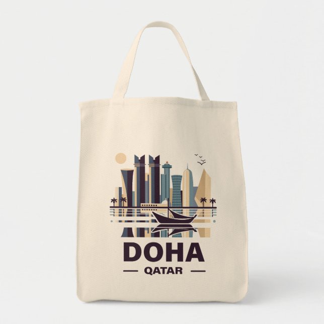 Bolso De Tela Península de Qatar en Doha (Frente)