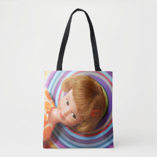 Bolso De Tela Penny Brite Bonita con círculos