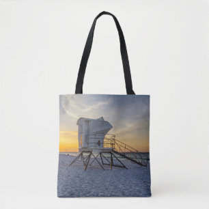 Bolso De Tela Pensacola Beach Lifeguard Station Sunrise Tote Bag