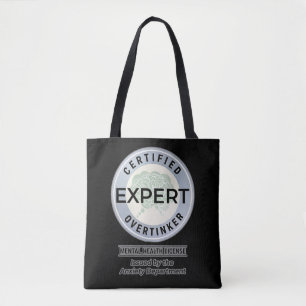 Bolso De Tela Pensador Excesivo Certificado Emitido por el Depar