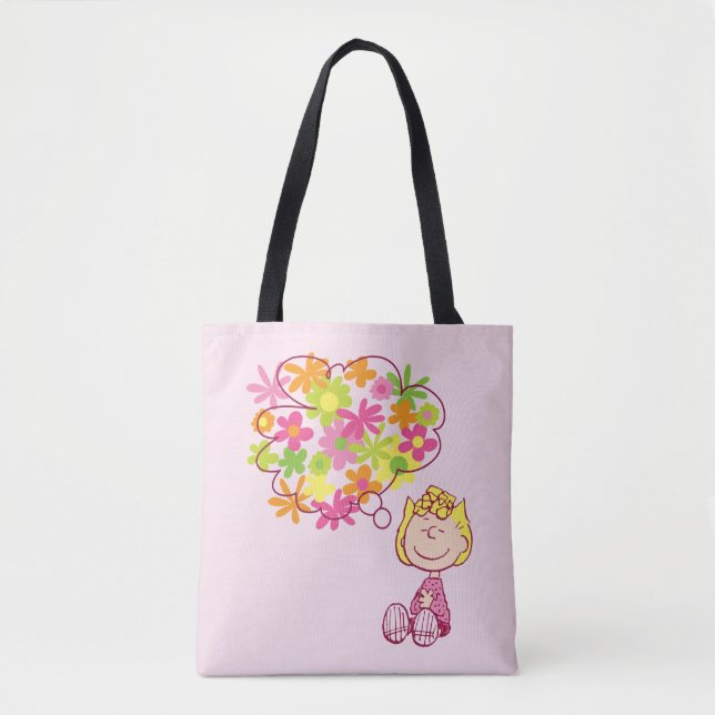 Bolso De Tela Pensamiento solitario de las flores (Anverso)