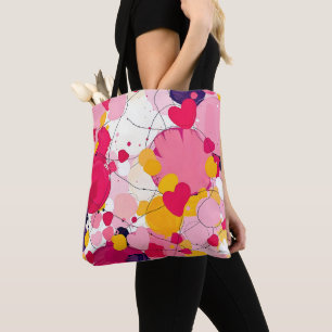 Bolso De Tela "Pensamientos de Amor Aleatorios" - Abstracto Colo
