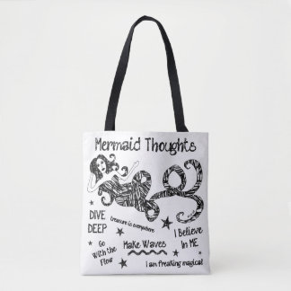 Bolso De Tela Pensamientos de la sirena