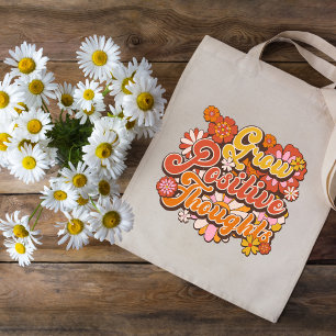 Bolso De Tela Pensamientos positivos de crecimiento, vibraciones