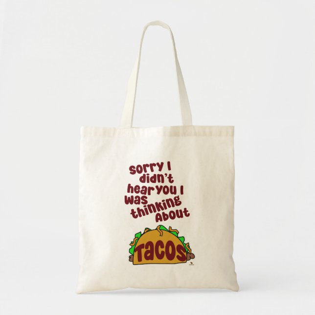 Bolso De Tela Pensando en el lema del Personalizado de comida gr (Frente)
