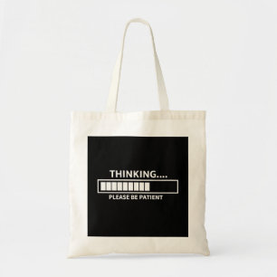 Bolso De Tela Pensando, por favor, espere