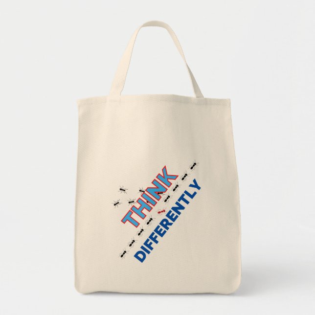 Bolso De Tela Pensar diferente 6.w (Frente)