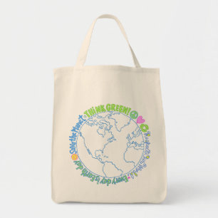 Bolso De Tela Pensar en el mundo verde